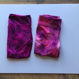 Bundle of 2 pairs of yoga capris gently used